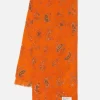 Flash Sale Short Scarf In Orange Paisley Wool Men Accessories.