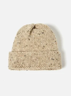 Cheap Short Watch Cap In Oatmeal Marl Kilcarra Wool Men Accessories.