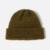 Hot Short Watch Cap In Khaki British Wool Men Accessories.