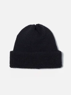 Flash Sale Short Watch Cap In Black British Wool Men Accessories.