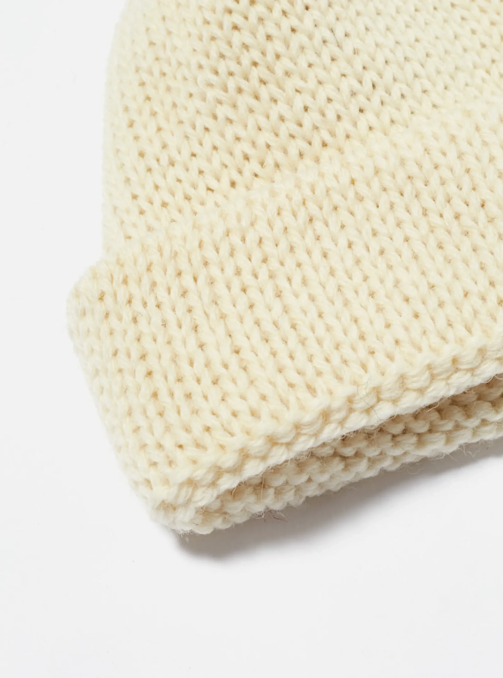 New Short Watch Cap In Ecru British Wool Men Accessories.