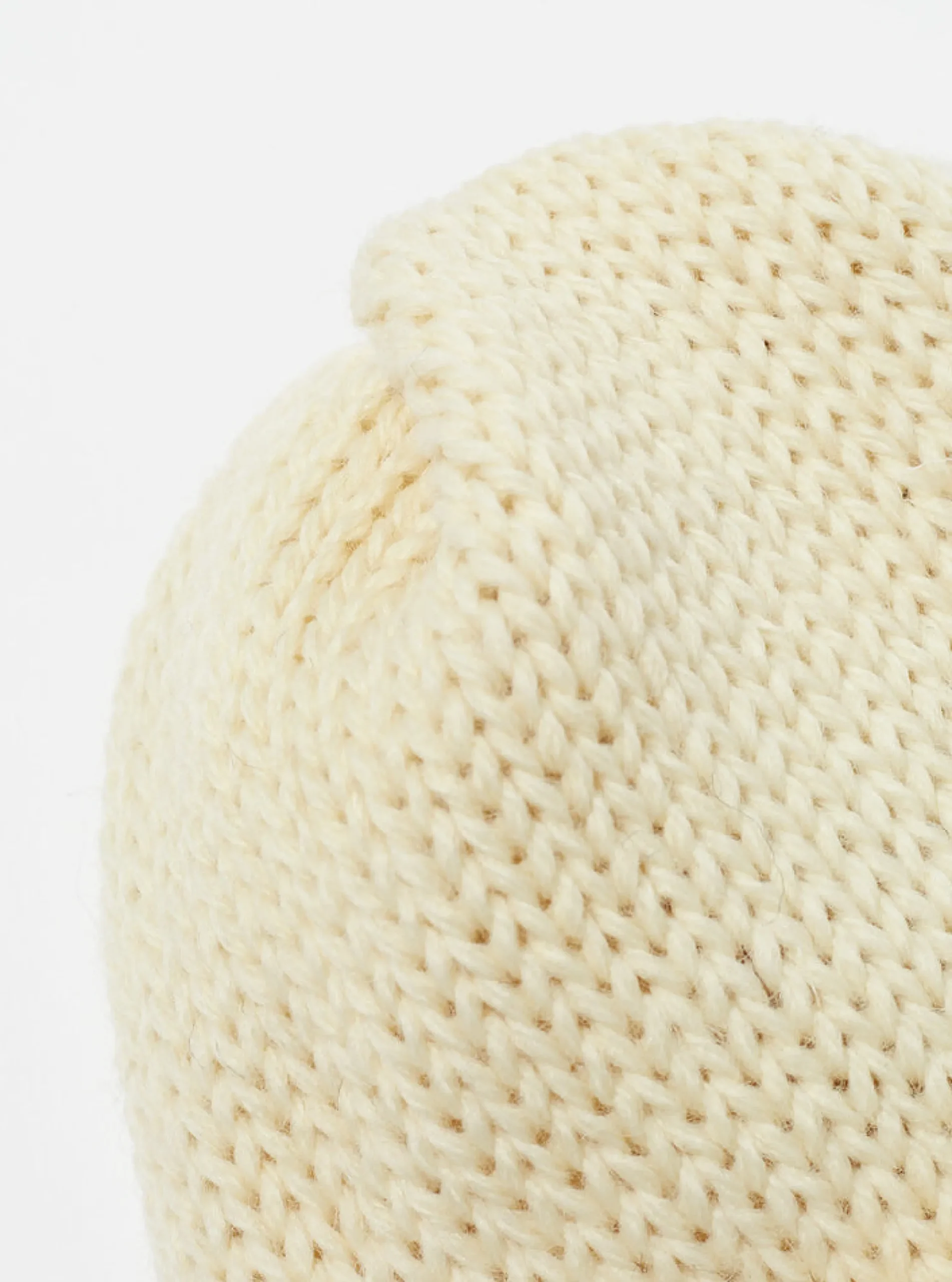 New Short Watch Cap In Ecru British Wool Men Accessories.