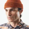 Sale Short Watch Cap In Rust British Wool Men Accessories.
