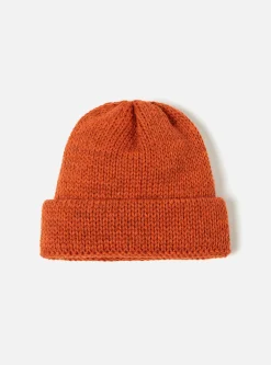 Sale Short Watch Cap In Rust British Wool Men Accessories.