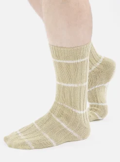 Hot Slub Sock In Dark Sand Tie Dye Knit Men Underwear & Socks.
