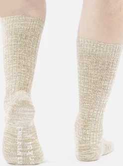 Sale Slub Sock In Dark Sand Slub Knit Men Underwear & Socks.