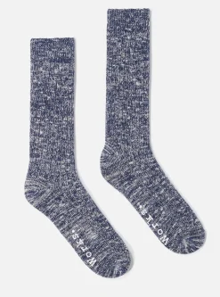 Cheap Slub Sock In Navy Slub Knit Men Underwear & Socks.