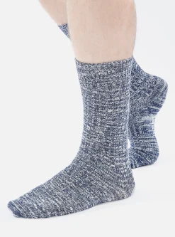Cheap Slub Sock In Navy Slub Knit Men Underwear & Socks.