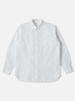 Shop Square Pocket Shirt In White Barca Waffle Cotton Men Shirts.