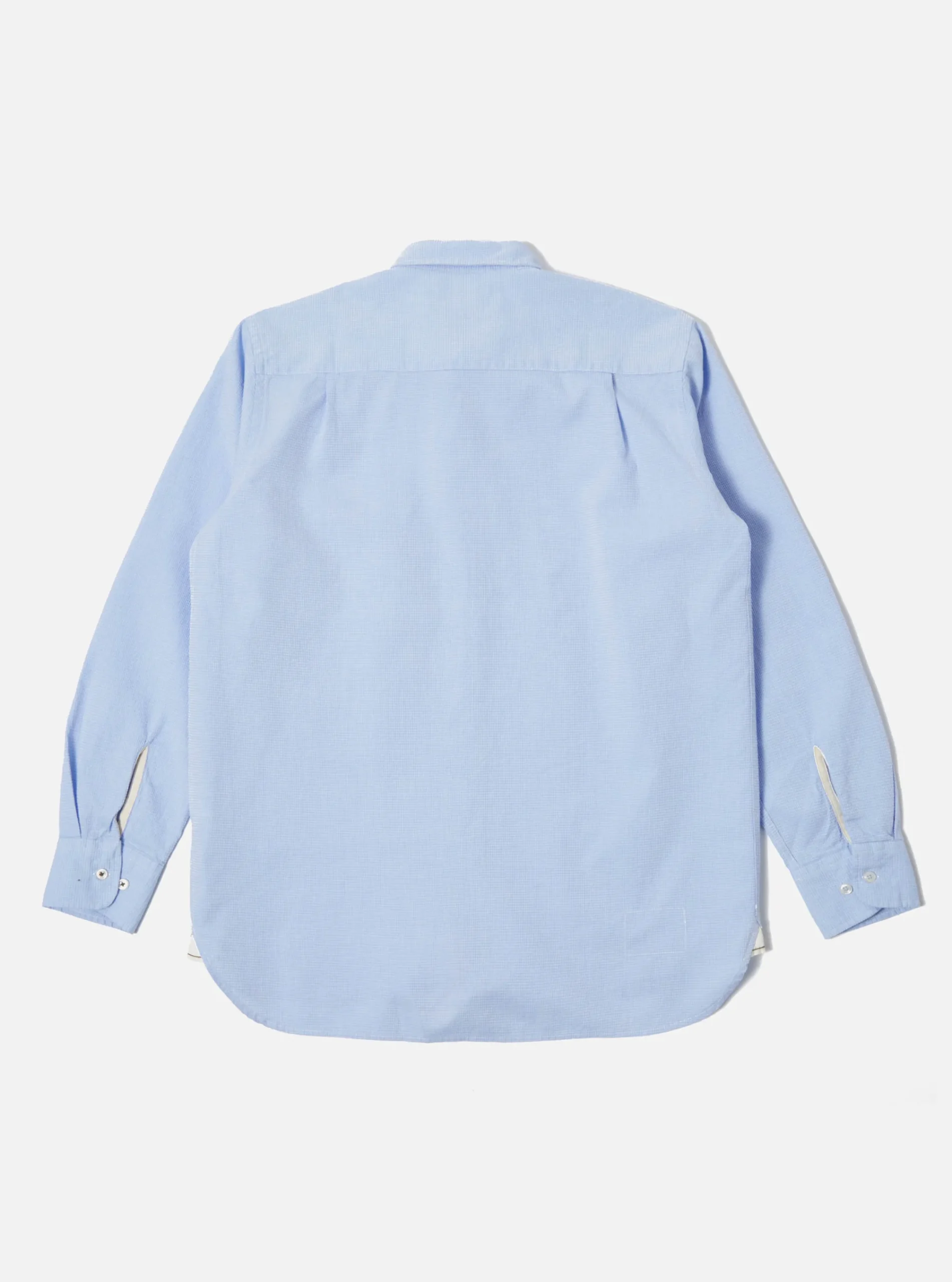 Clearance Square Pocket Shirt In Sky Barca Waffle Cotton Men Shirts.