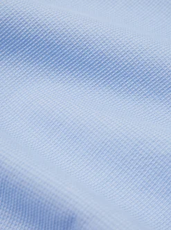 Clearance Square Pocket Shirt In Sky Barca Waffle Cotton Men Shirts.