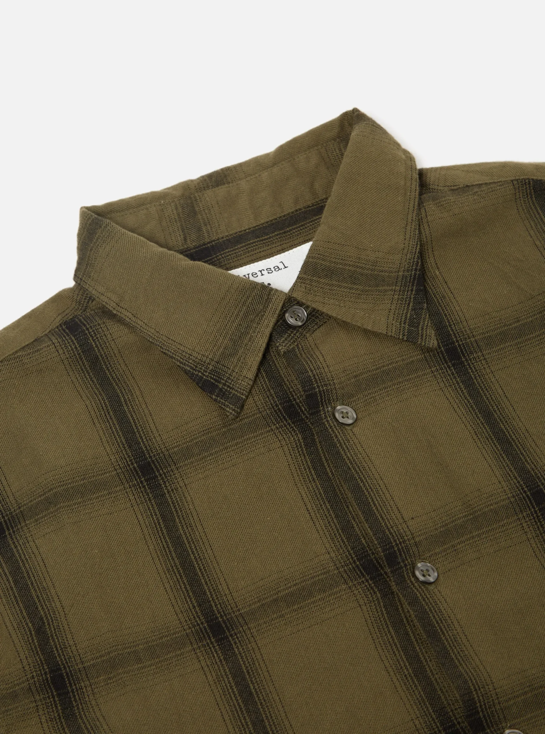Fashion Square Pocket Shirt In Olive Shadow Check Men Shirts.