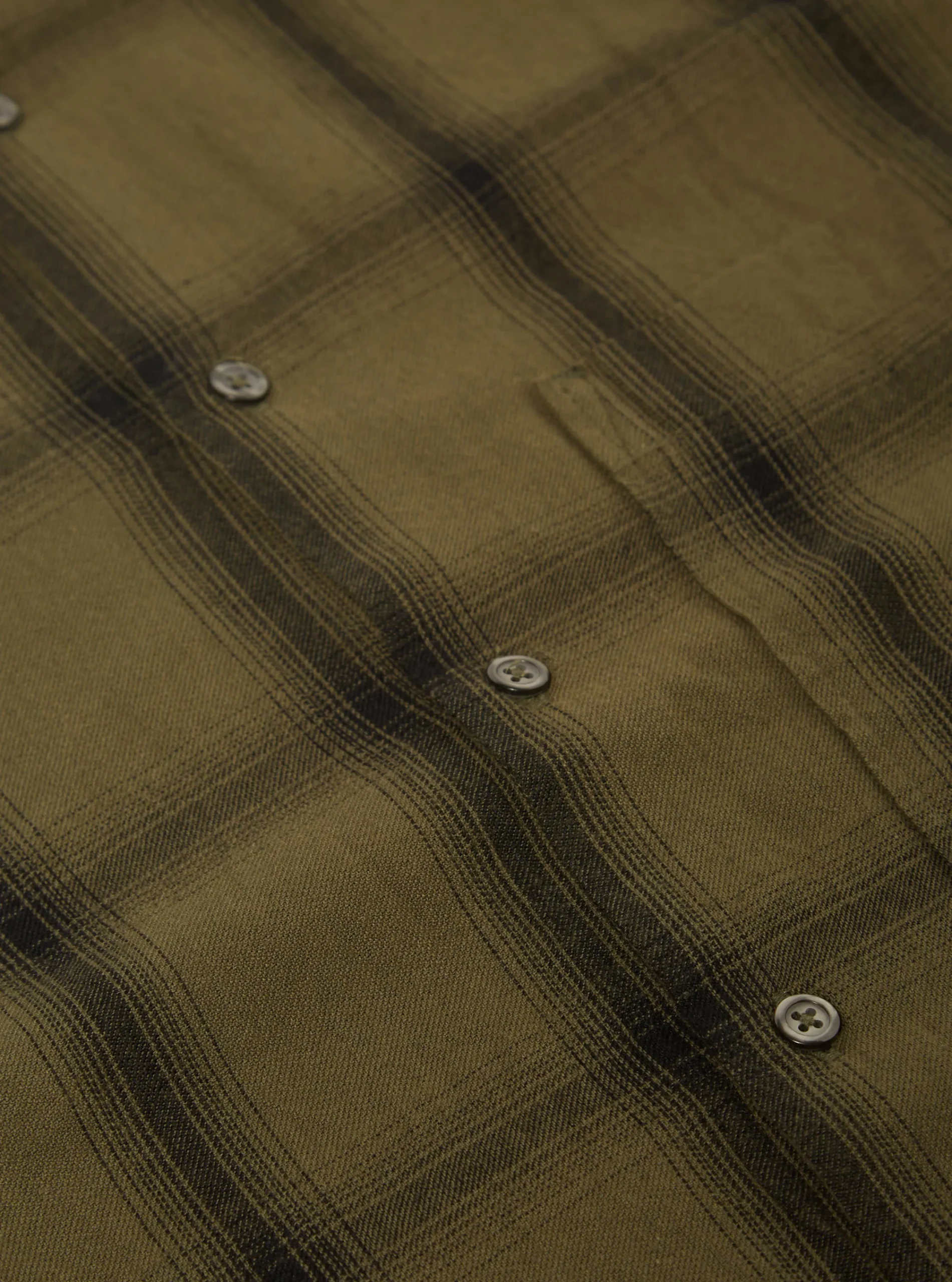Fashion Square Pocket Shirt In Olive Shadow Check Men Shirts.