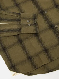 Fashion Square Pocket Shirt In Olive Shadow Check Men Shirts.