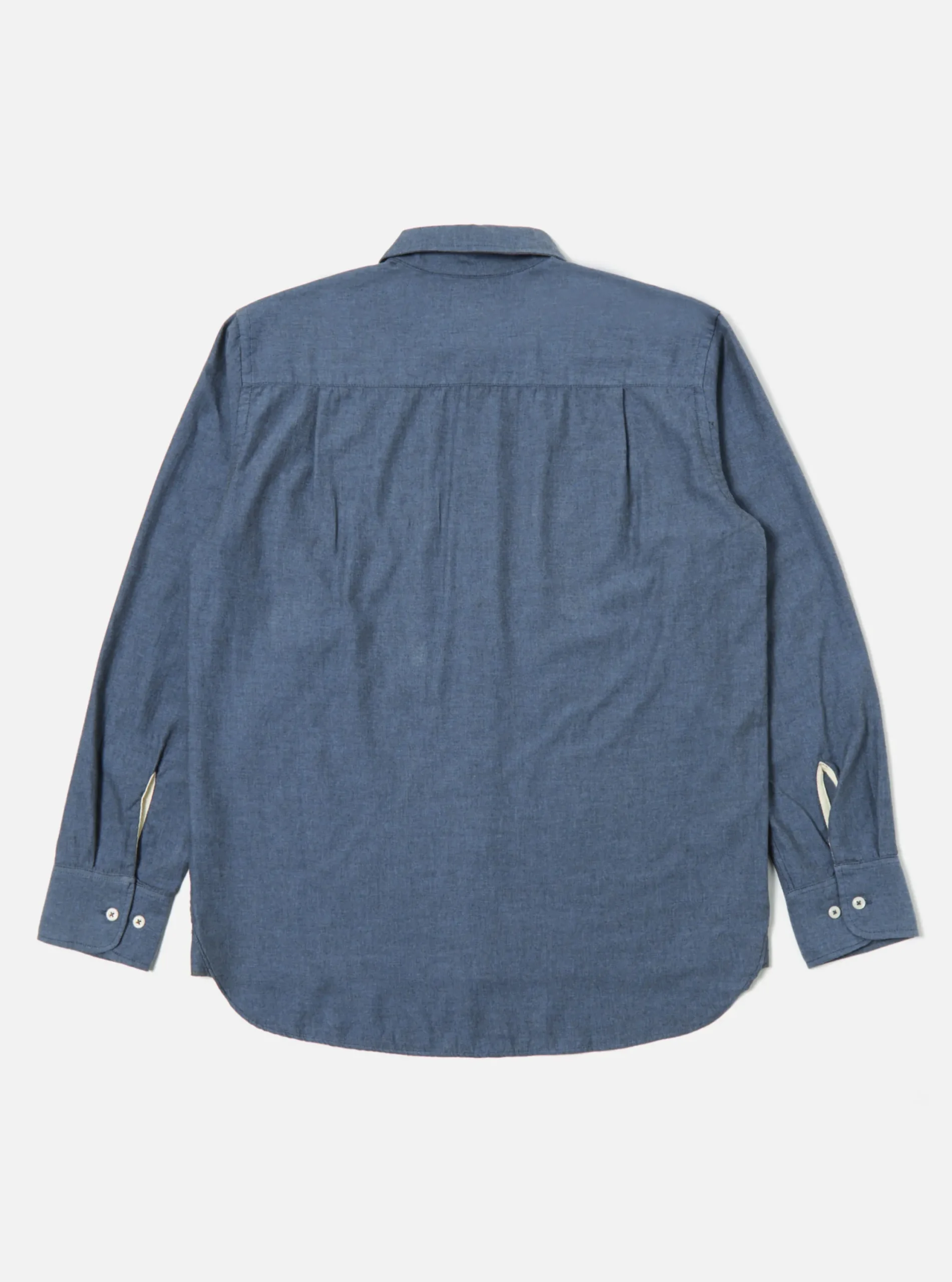 Best Sale Square Pocket Shirt In Blue It Brushed Twill Men Shirts.