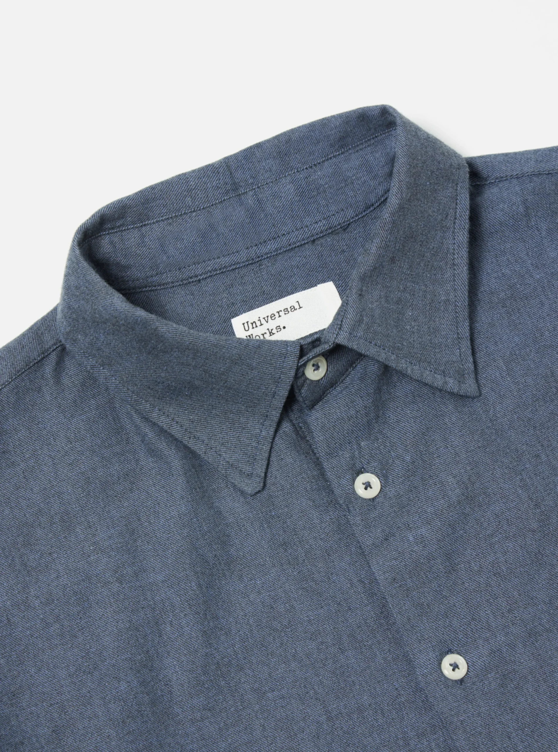 Best Sale Square Pocket Shirt In Blue It Brushed Twill Men Shirts.