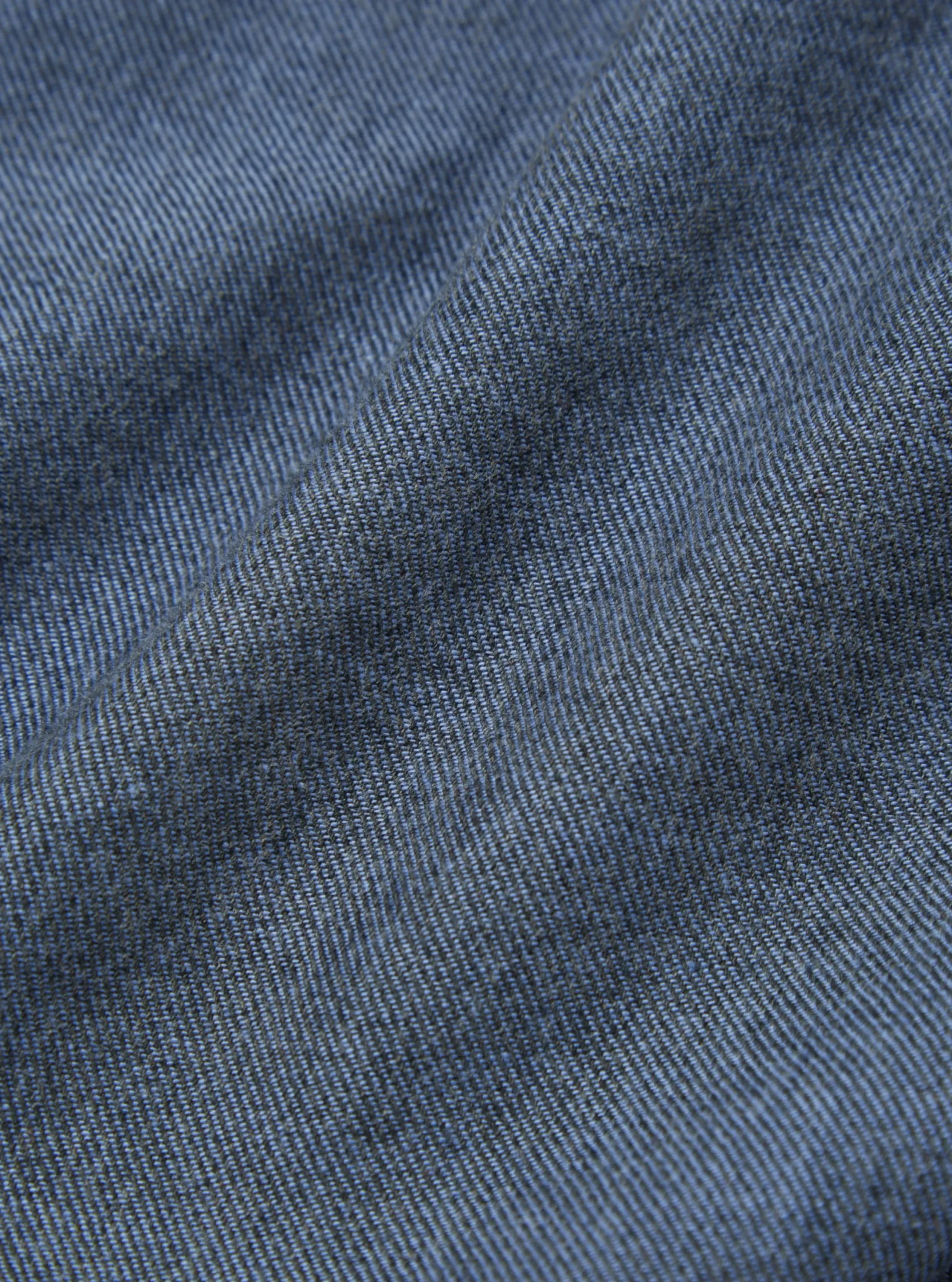 Best Sale Square Pocket Shirt In Blue It Brushed Twill Men Shirts.
