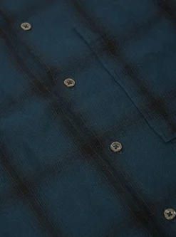 Clearance Square Pocket Shirt In Navy Shadow Check Men Shirts.