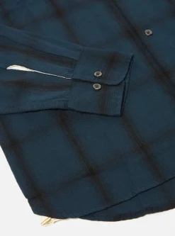 Clearance Square Pocket Shirt In Navy Shadow Check Men Shirts.