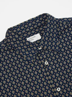 Flash Sale Square Pocket Shirt In Navy Nippon Pyjama Print Men Shirts.