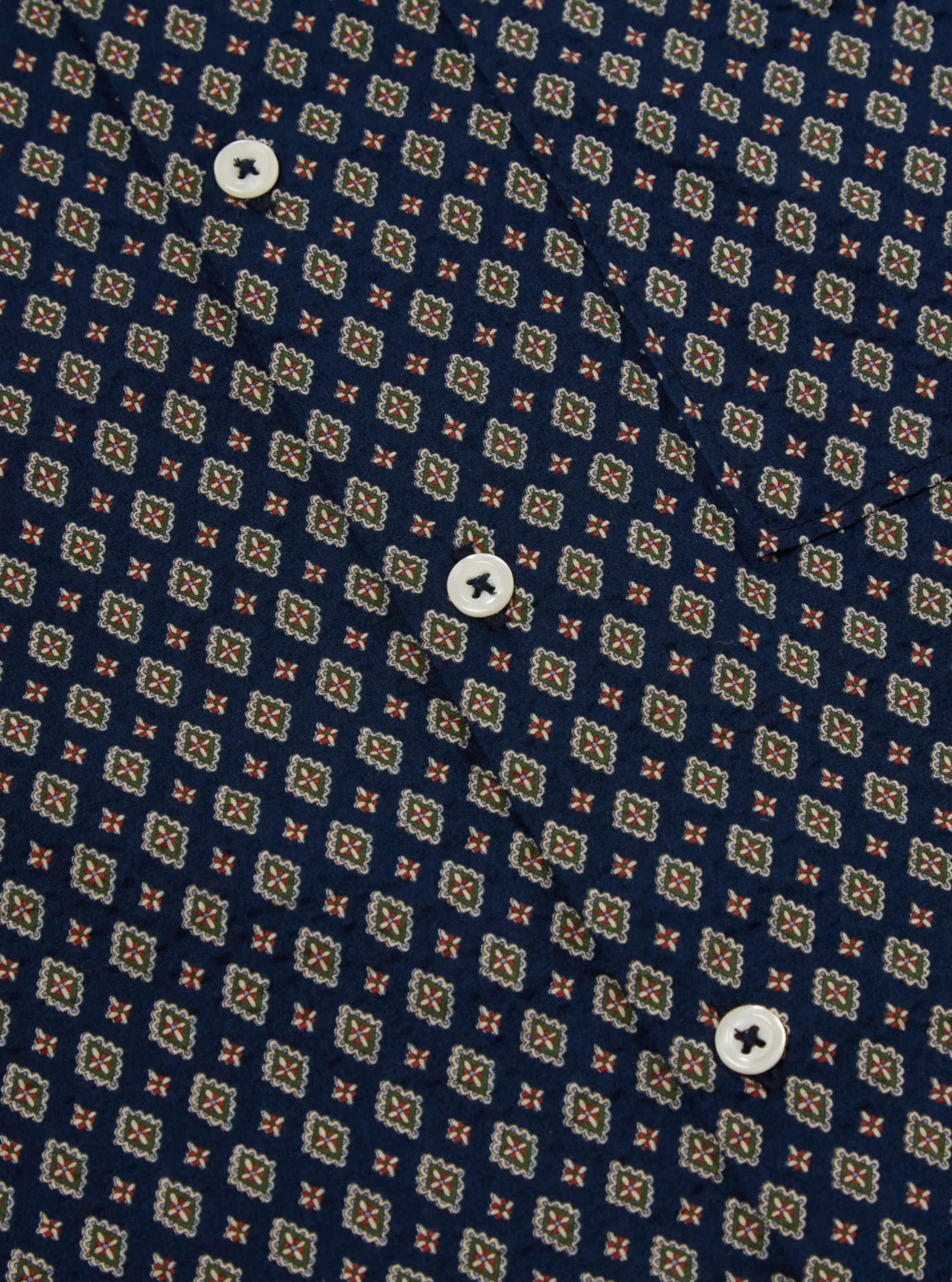 Flash Sale Square Pocket Shirt In Navy Nippon Pyjama Print Men Shirts.