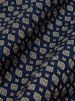 Flash Sale Square Pocket Shirt In Navy Nippon Pyjama Print Men Shirts.
