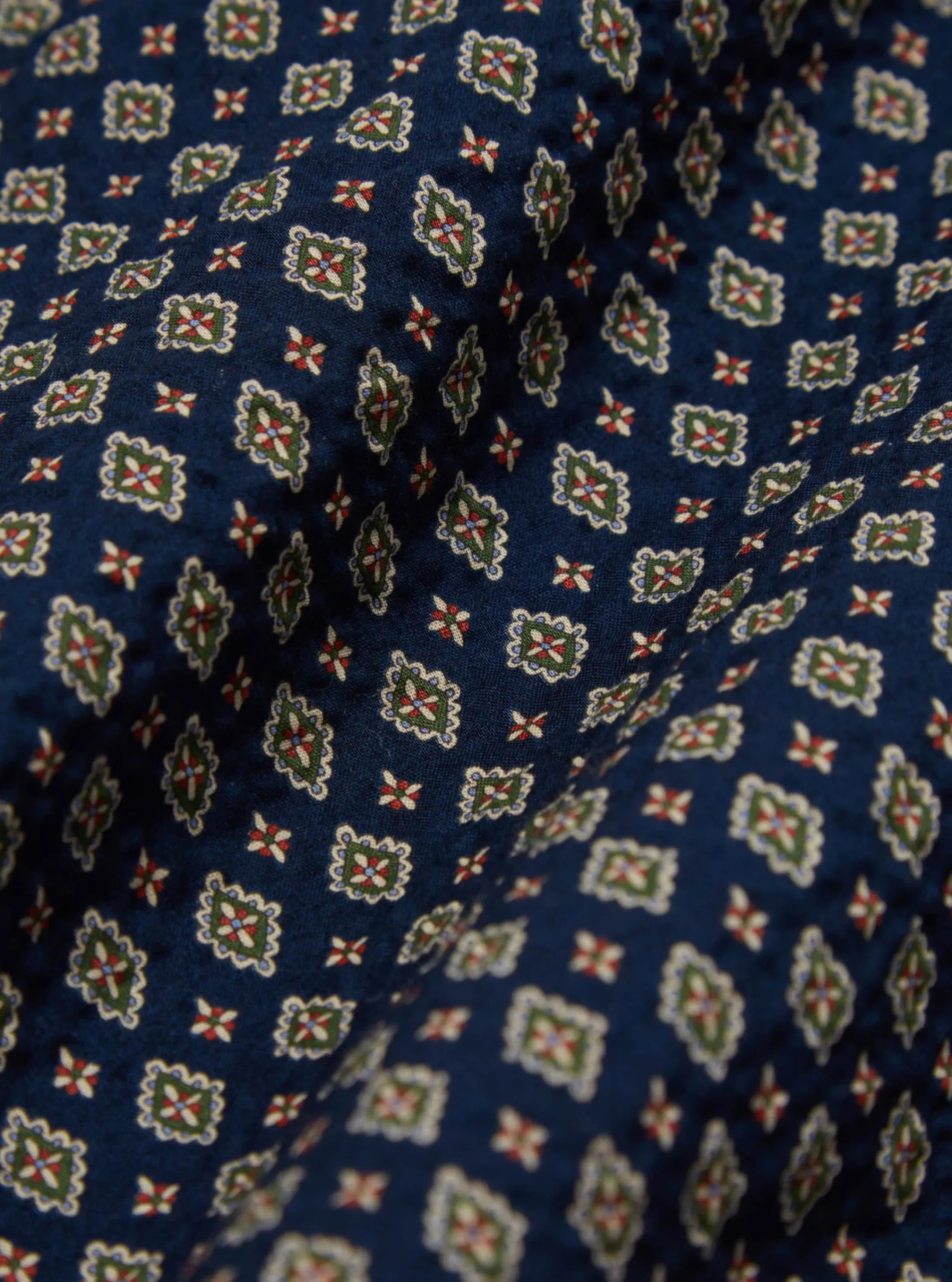 Flash Sale Square Pocket Shirt In Navy Nippon Pyjama Print Men Shirts.