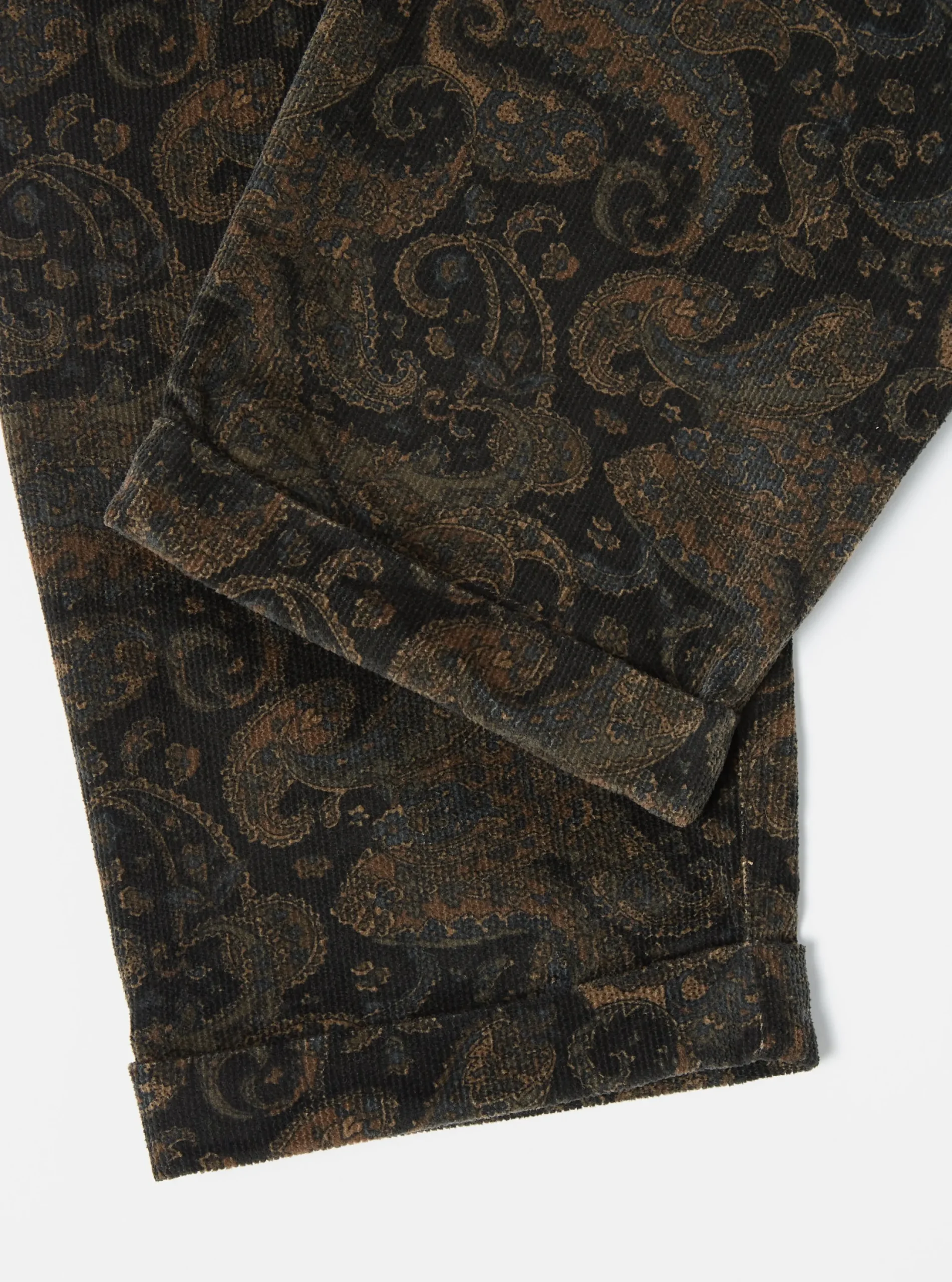 Fashion Super Chino In Black Japanese Print Cord Men Suiting.