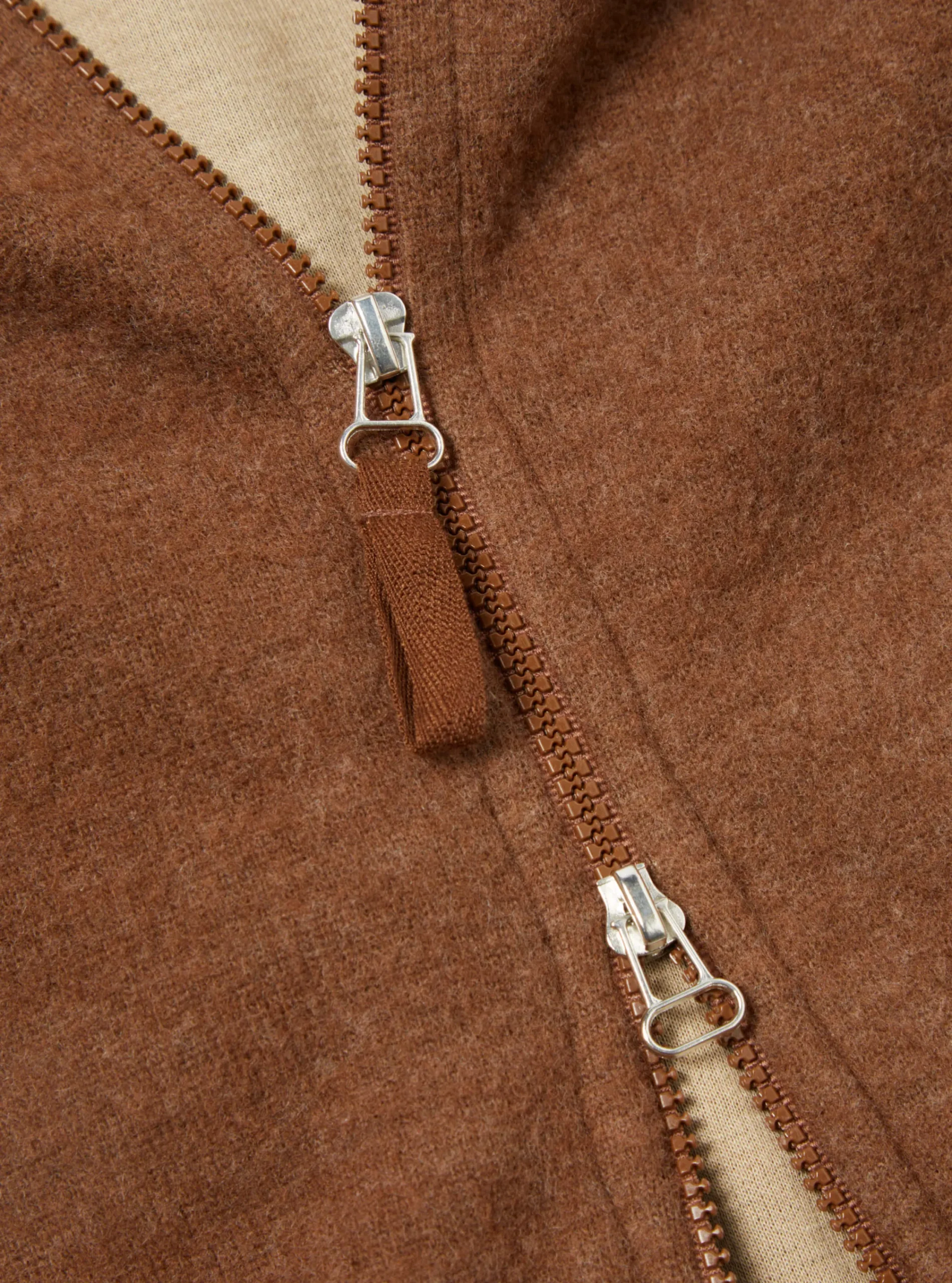 Fashion Surfer Hoodie In Brown Soft Wool Cotton Knit Men Fleece.