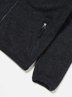 New Surfer Hoodie In Blue Soft Wool Cotton Knit Men Fleece.