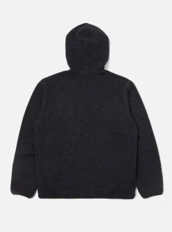 New Surfer Hoodie In Blue Soft Wool Cotton Knit Men Fleece.