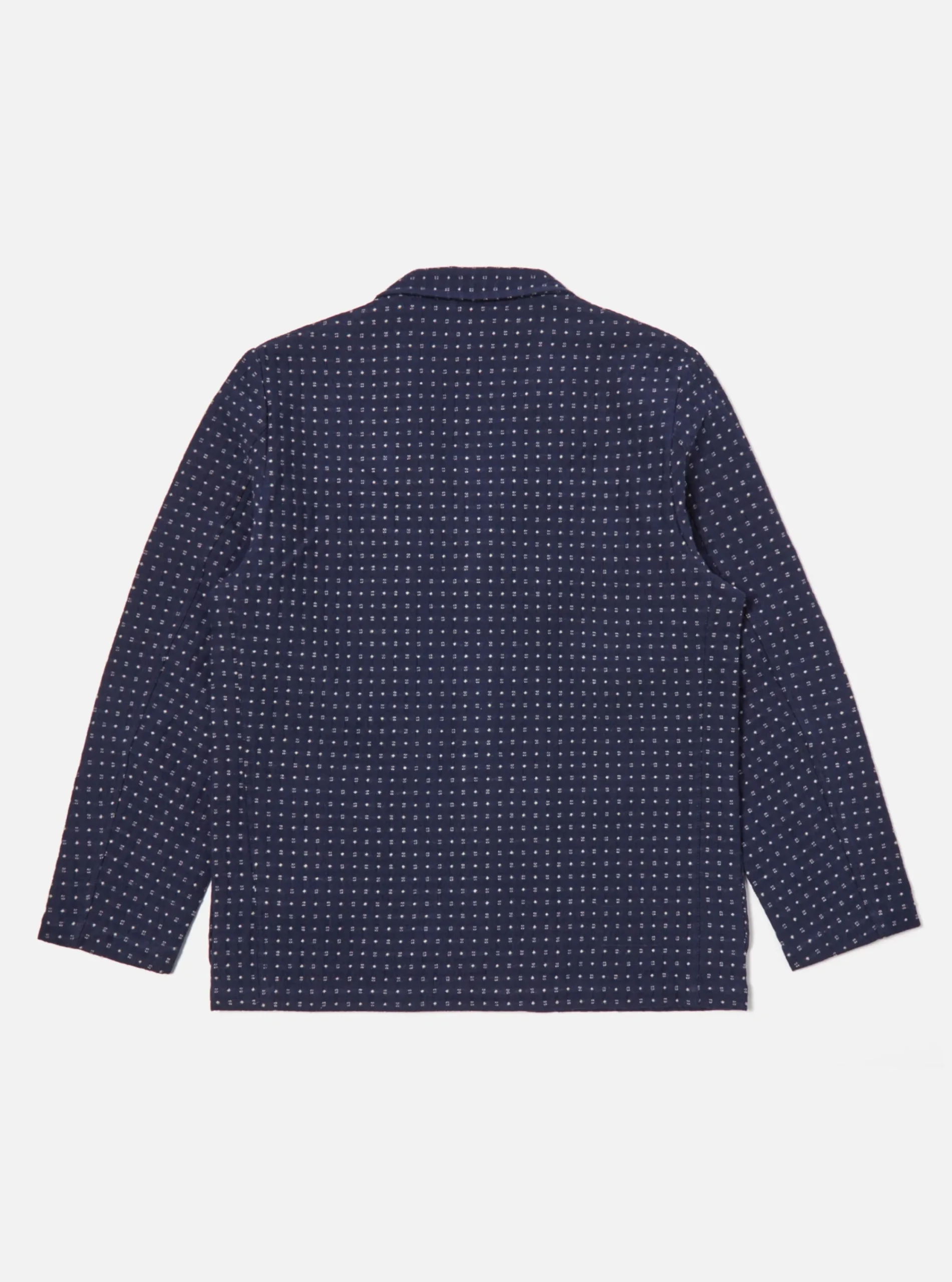 Shop Three Button Jacket In Indigo Shingora Dot Men Jackets.
