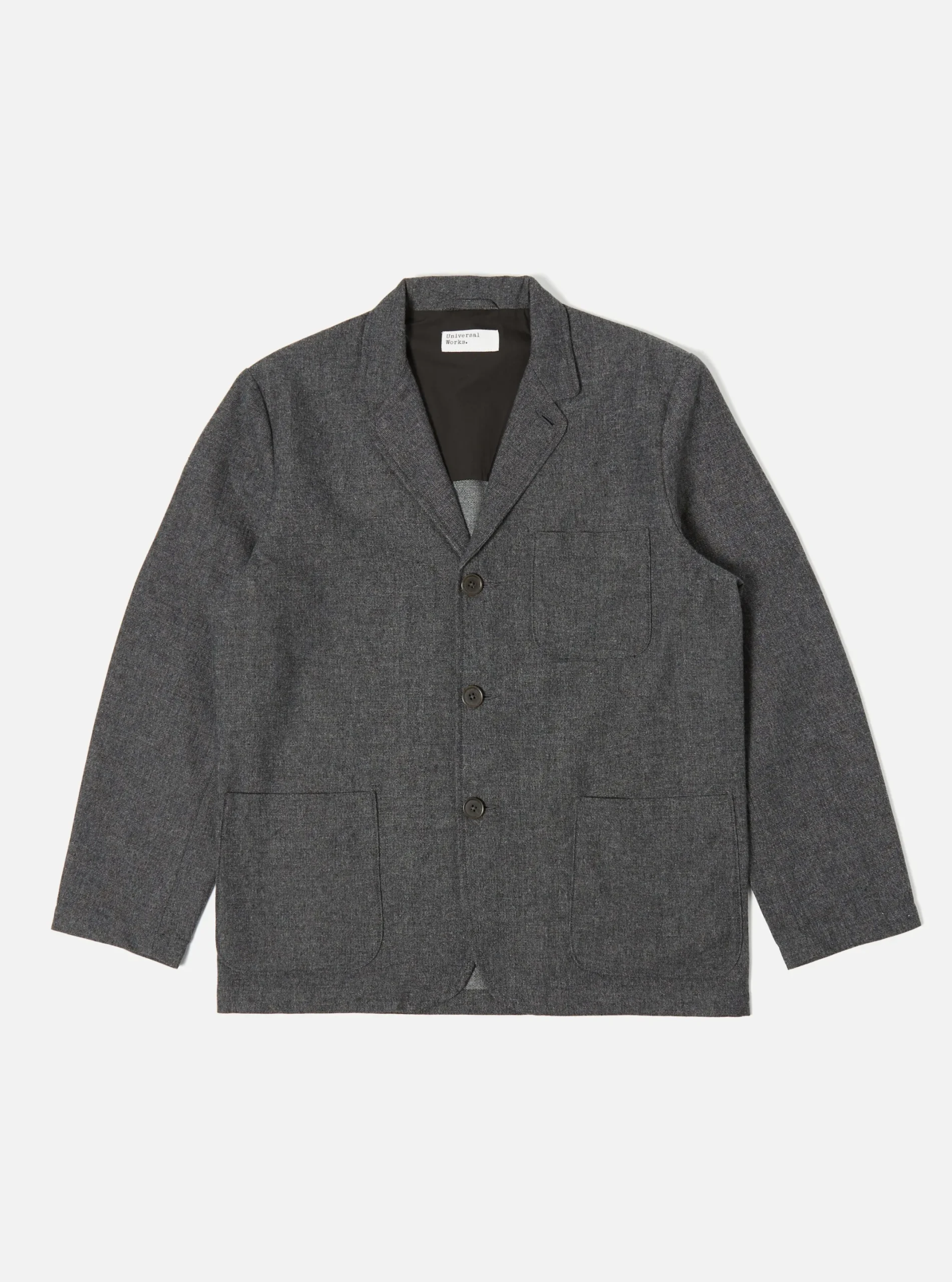 Flash Sale Three Button Jacket In Grey Upcycled Italian Tweed Men Jackets.