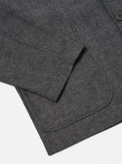 Flash Sale Three Button Jacket In Grey Upcycled Italian Tweed Men Jackets.