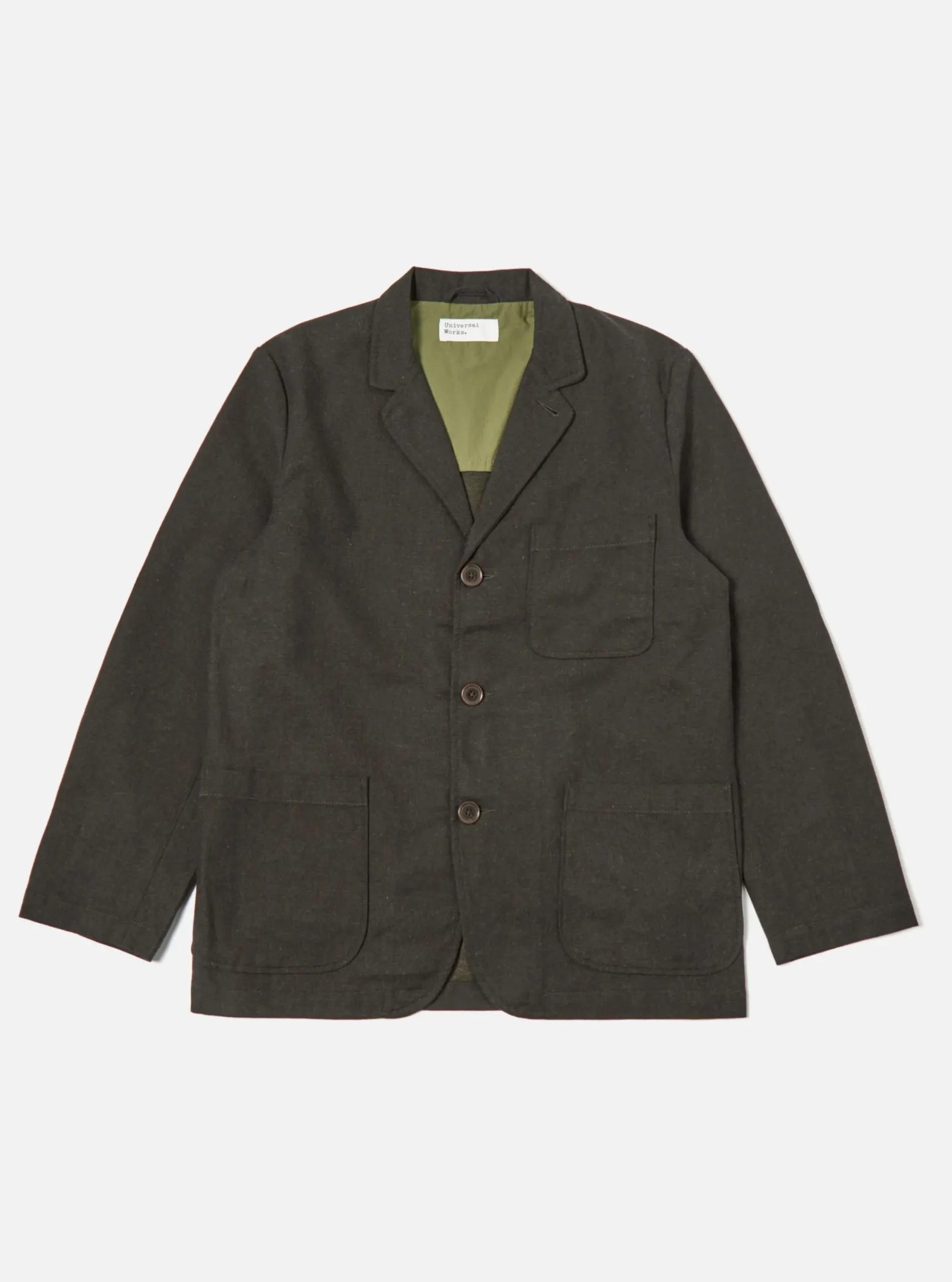 Sale Three Button Jacket In Olive Upcycled Italian Tweed Men Jackets.