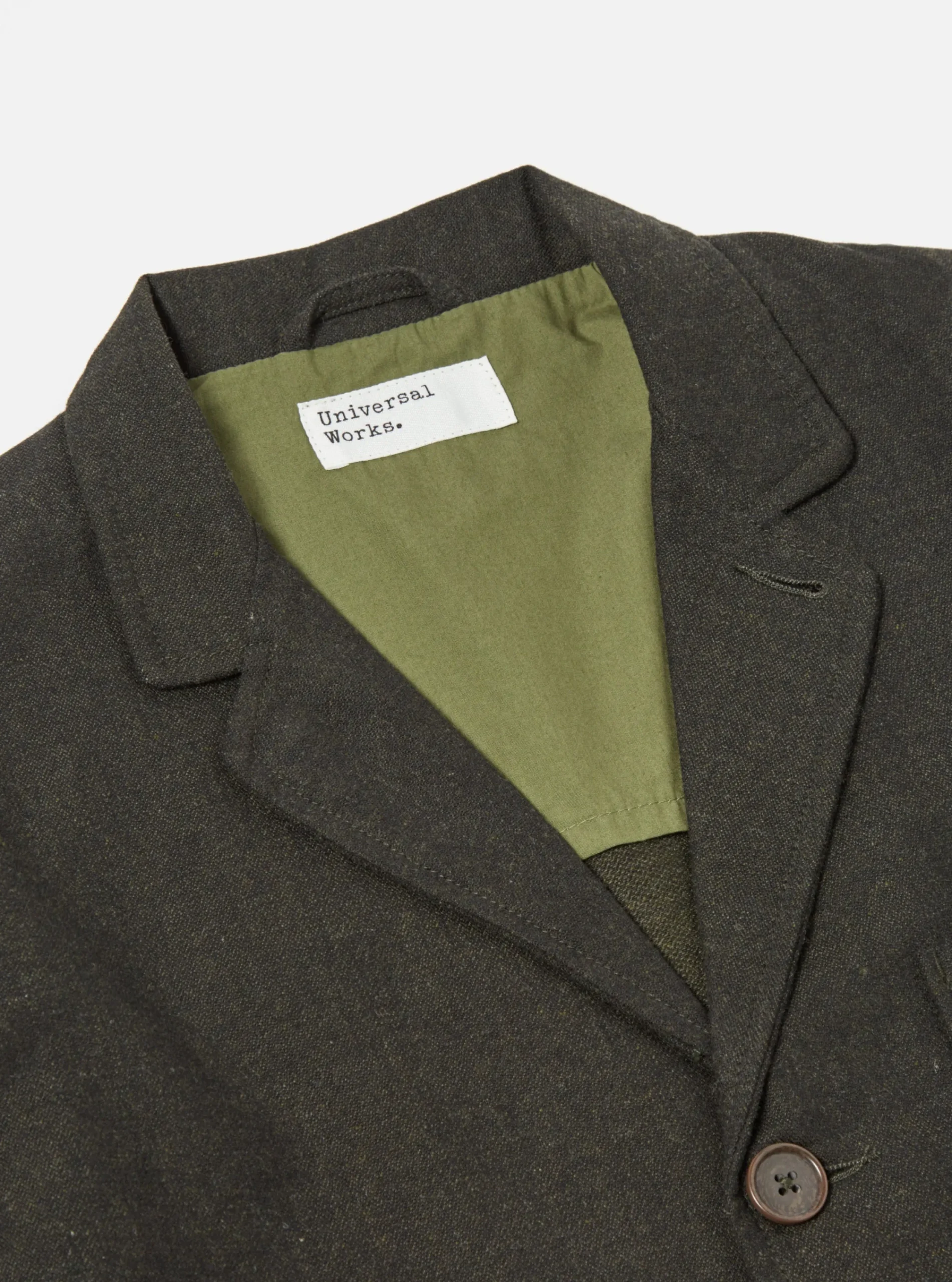 Sale Three Button Jacket In Olive Upcycled Italian Tweed Men Jackets.