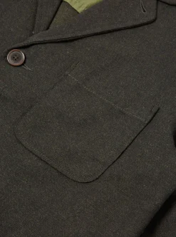 Sale Three Button Jacket In Olive Upcycled Italian Tweed Men Jackets.