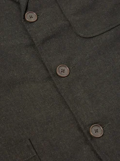 Sale Three Button Jacket In Olive Upcycled Italian Tweed Men Jackets.