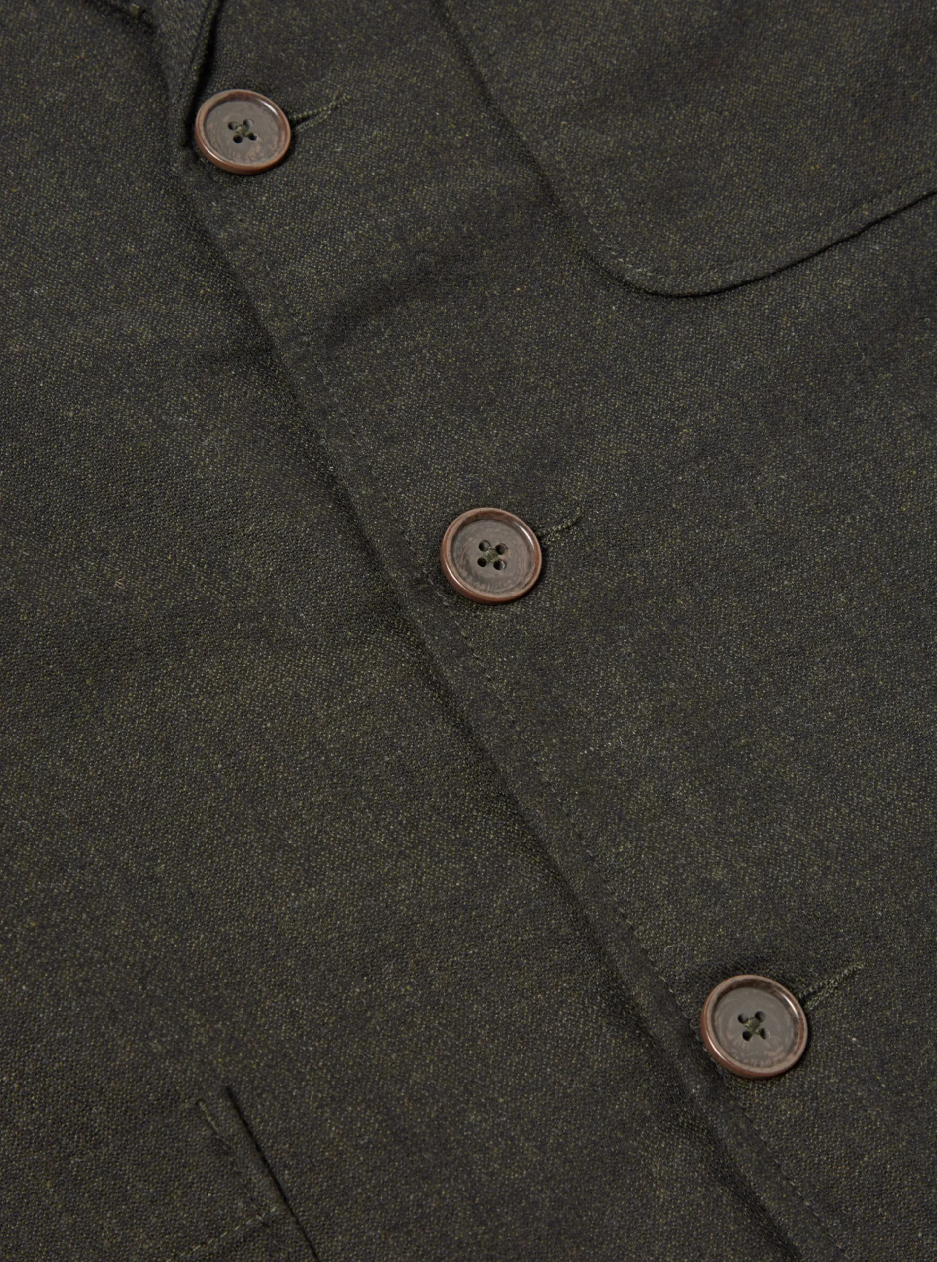 Sale Three Button Jacket In Olive Upcycled Italian Tweed Men Jackets.