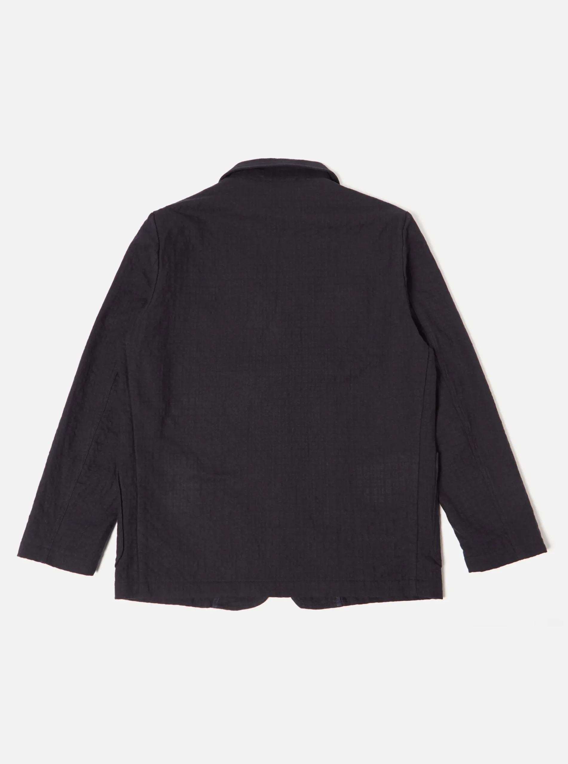Flash Sale Three Button Jacket In Navy Wool Cotton Check Men Jackets.