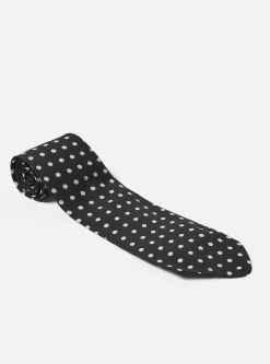 Store Tie In Black Dot Print Men Accessories.