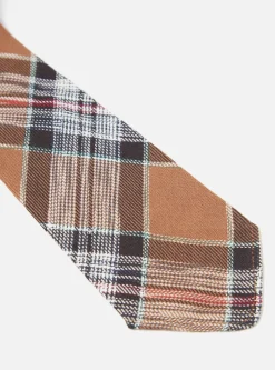 Discount Tie In Brown Ikat Twill Check Men Accessories.