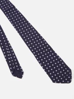 Clearance Tie In Navy Dot Print Men Accessories.