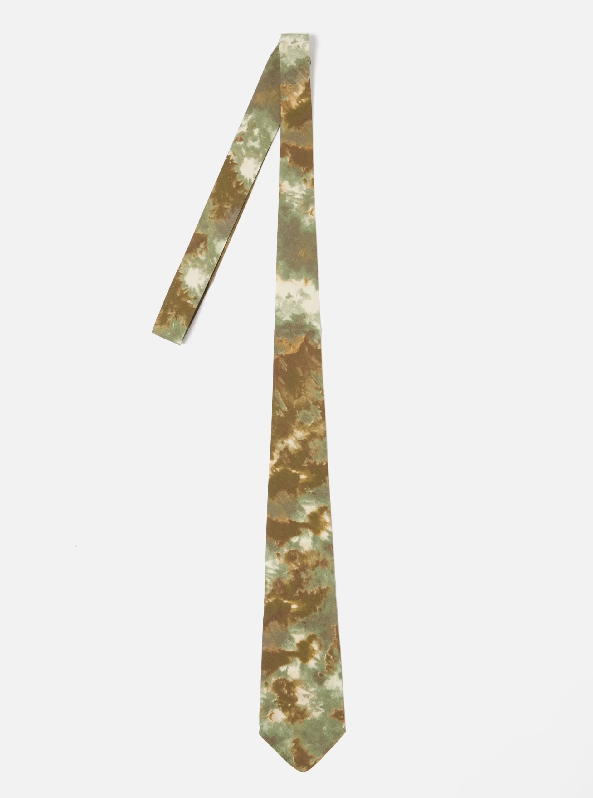 Fashion Tie In Olive Space Camo Men Accessories.