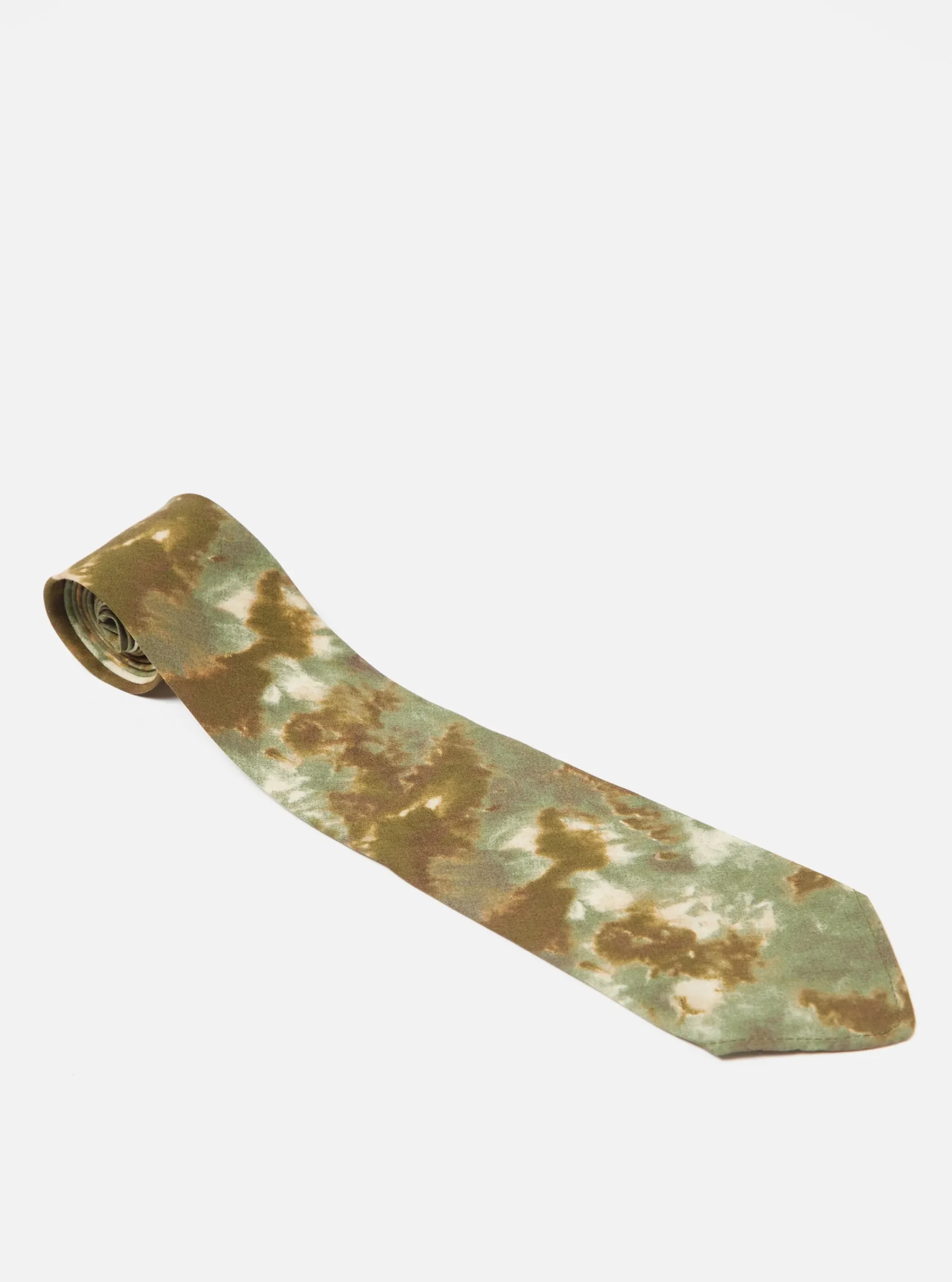 Fashion Tie In Olive Space Camo Men Accessories.