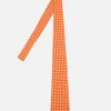 Cheap Tie In Orange Dot Print Men Suiting.