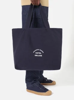 Clearance Tote Bag In Navy Canvas Men Accessories.