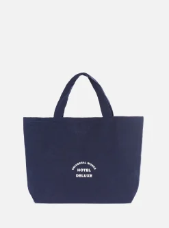 Clearance Tote Bag In Navy Canvas Men Accessories.