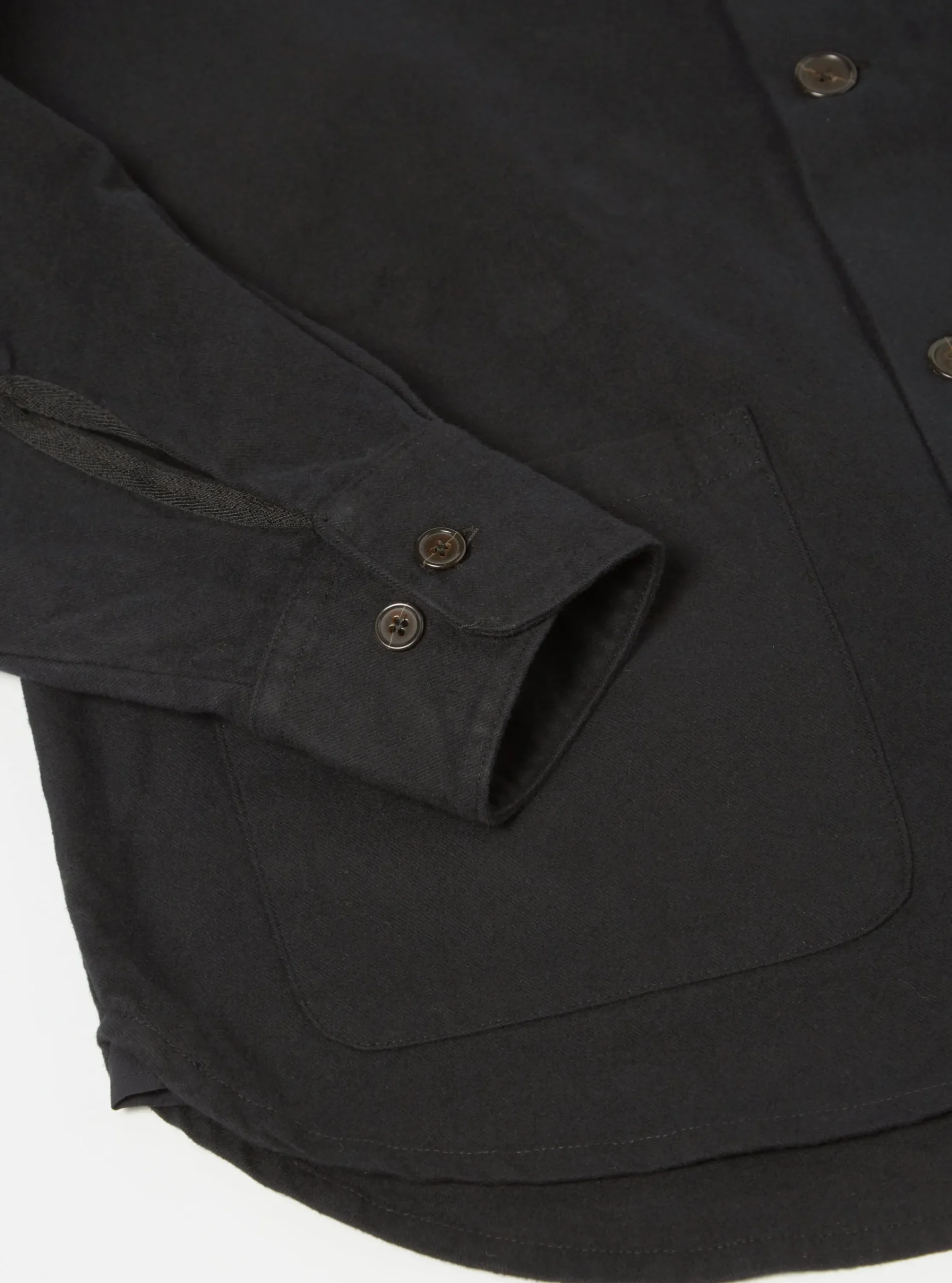 Cheap Travail Overshirt In Black Nebraska Cotton Men Overshirts.