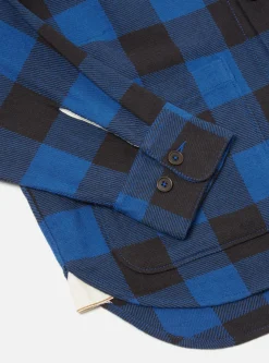Online Travail Shirt In Navy Winter Gingham Men Overshirts.